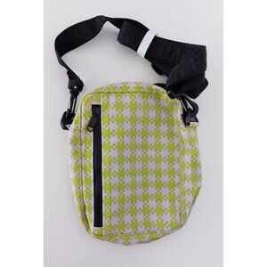 NWT Baggu Sport Crossbody / Pouch - Pink Pistachio Pixel Gingham - discontinued!